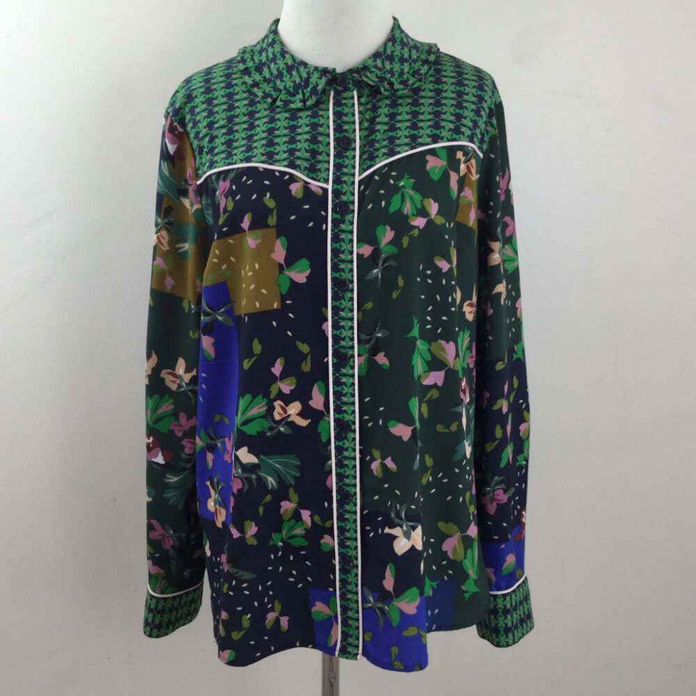 Cabi Floral Mixed Print Shirt m - Picture 9 of 10